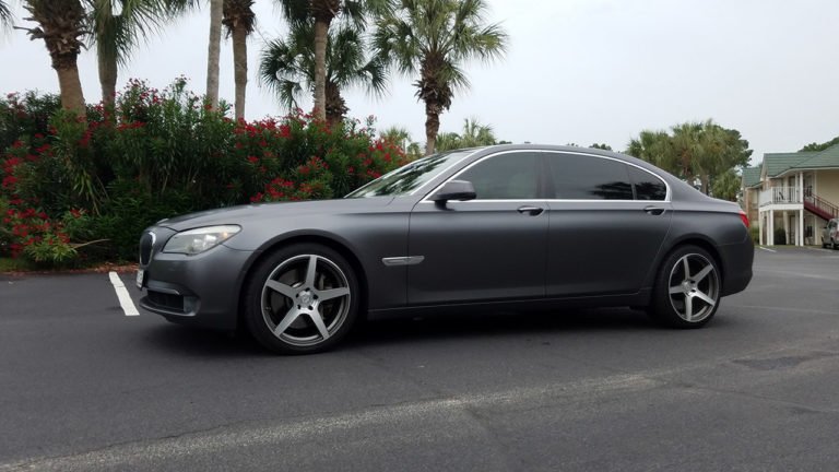 Read more about the article Satin Dark Gray BMW 750LI Wrap | Destin FL