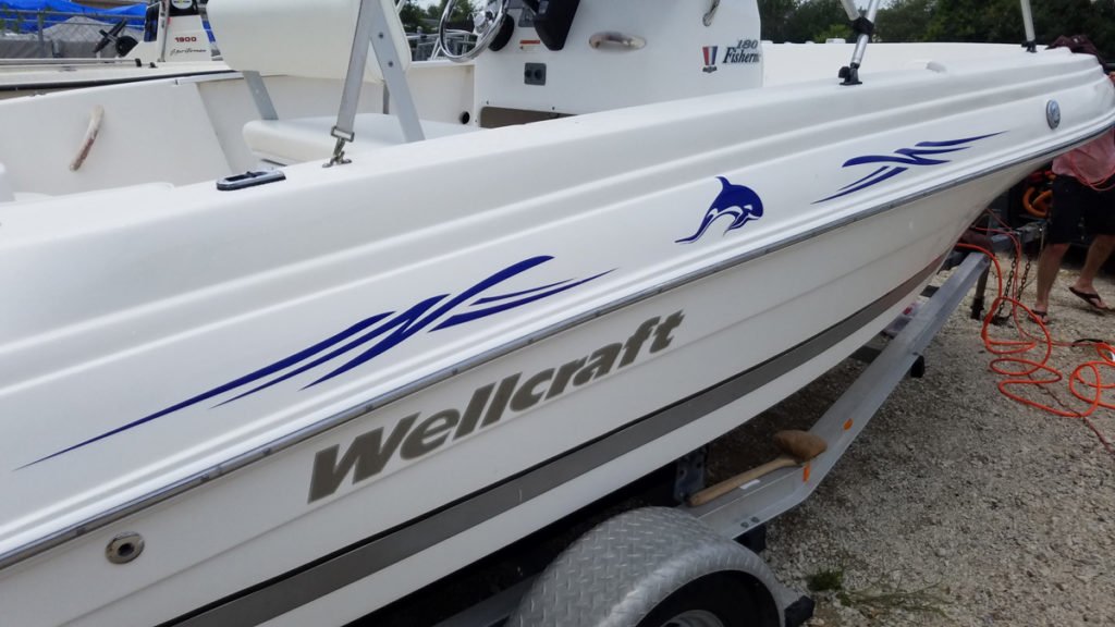 Full Custom Boat Striping Design – Destin FL